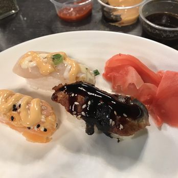 Feast Buffet - These could pass as high-end sushi. Seared salmon, unagi eel, fresh scallop nigiri. - Buffets Near Me - Renton, Washington Feast Buffet - These could pass as high-end sushi. Seared salmon, unagi eel, fresh scallop nigiri. - Buffets Near Me - Renton, Washington
