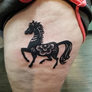 Goodfellas Tattoo - My Chinese zodiac,  a horse. - Tattoo Near Me - Orange, California