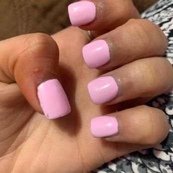 Luxxor Nails and Boutique - my nails that i just got done today. terrible! - Nail Salons Near Me - Duncanville, Texas