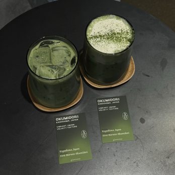 Commons Cafe - matcha latte, matcha cream top - Coffee & Tea Near Me - Irvine, California