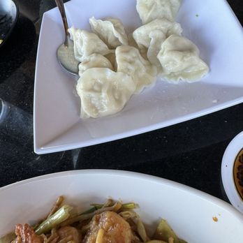 Jade Dumpling & Noodle House - Chicken potstickers? And shrimp noodles? Forgive me on the names I can't remember! - Dim Sum Near Me - Eugene, Oregon Jade Dumpling & Noodle House - Chicken potstickers? And shrimp noodles? Forgive me on the names I can't remember! - Dim Sum Near Me - Eugene, Oregon