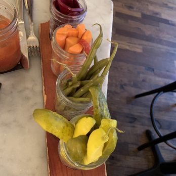 Jacob's Pickles - Special Sours, Dilly Green Beans, Sweet & Spicy Carrots and Candy Red Beets - so good! - Comfort Food Near Me - New York, New York Jacob's Pickles - Special Sours, Dilly Green Beans, Sweet & Spicy Carrots and Candy Red Beets - so good! - Comfort Food Near Me - New York, New York