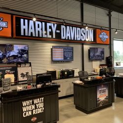 Black Jack Harley-Davidson - I like the Vintage sign in the service write up area.