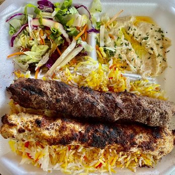 Yemen Grill - 38. Combo Chicken and Lamb Kebab with Rice - Arabic Near Me - Aurora, Colorado Yemen Grill - 38. Combo Chicken and Lamb Kebab with Rice - Arabic Near Me - Aurora, Colorado