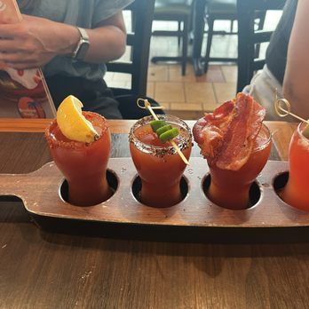 Broken Yolk Cafe - Bloody Mary flight - Breakfast & Brunch Near Me - National City, California Broken Yolk Cafe - Bloody Mary flight - Breakfast & Brunch Near Me - National City, California