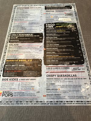 Menu photo 1 Willy Taco Spartanburg, SC