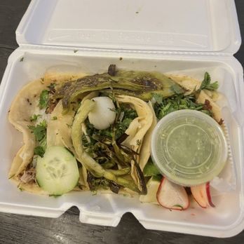 Tamalex Restaurant - Carnitas (Deep Fried Pork) delicious tacos that my whole family enjoys - Mexican Near Me - Philadelphia, Pennsylvania