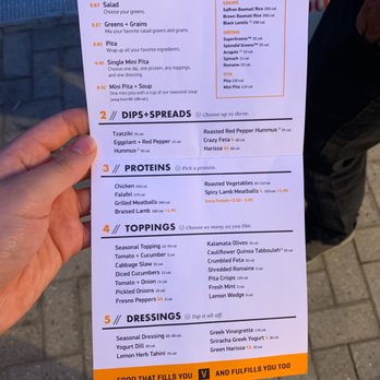 CAVA - Menu - Mediterranean Near Me - San Diego, California
