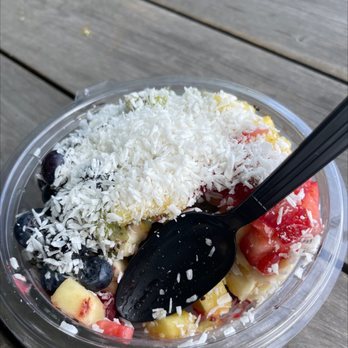 Rico's Acai - Rainbow bowl no granola add honey and unsweetened coconut - Food Trucks Near Me - Charlotte, North Carolina Rico's Acai - Rainbow bowl no granola add honey and unsweetened coconut - Food Trucks Near Me - Charlotte, North Carolina