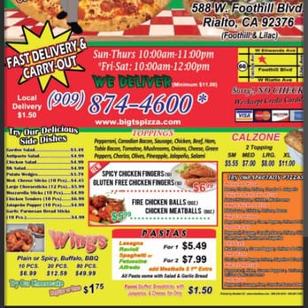 Big T's Pizza - Pizza Near Me - Rialto, California