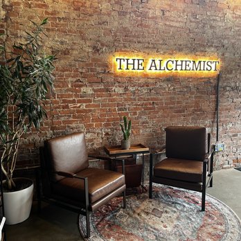 The Alchemist - Cute little entryway seating area with a sign that really pops - Coffee & Tea Near Me - Indianapolis, Indiana The Alchemist - Cute little entryway seating area with a sign that really pops - Coffee & Tea Near Me - Indianapolis, Indiana
