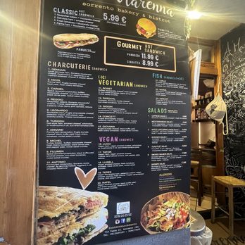 A'Marenna - Menu outside - Sandwiches Near Me - Sorrento, NA A'Marenna - Menu outside - Sandwiches Near Me - Sorrento, NA