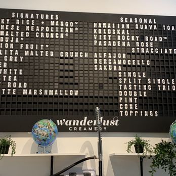 Wanderlust Creamery - Menu - Ice Cream & Frozen Yogurt Near Me - Pasadena, California Wanderlust Creamery - Menu - Ice Cream & Frozen Yogurt Near Me - Pasadena, California