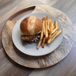 Reuben Haus - Chicken sandwich with zesty fries