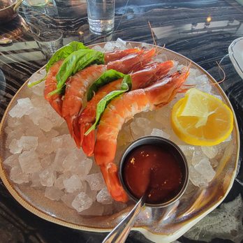 Bar Boheme - Poached prawns with basil and cocktail sauce - French Near Me - Las Vegas, Nevada