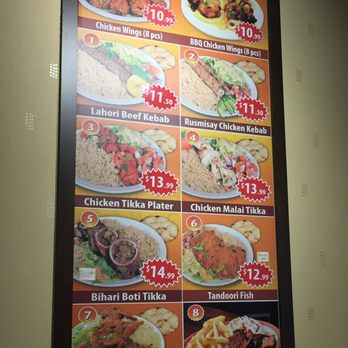Iqbal Kebab & Sweet Centre - Special Combos menu as of March 2018 - Pakistani Near Me - Toronto, Ontario