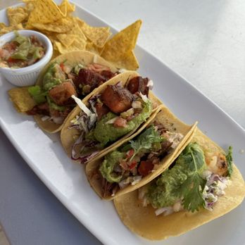 WildFin American Grill - jul 21, 2024 - cajun seared fish street tacos (pork belly, braised wagyu, seared fish); 3.5/5 - American Near Me - Vancouver, Washington WildFin American Grill - jul 21, 2024 - cajun seared fish street tacos (pork belly, braised wagyu, seared fish); 3.5/5 - American Near Me - Vancouver, Washington