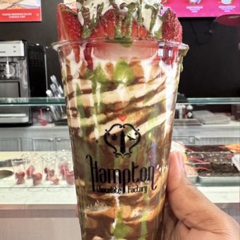 Hampton Chocolate Factory - Dubai chocolate sundae with strawberries - Chocolatiers & Shops Near Me - Tampa Bay, Florida Hampton Chocolate Factory - Dubai chocolate sundae with strawberries - Chocolatiers & Shops Near Me - Tampa Bay, Florida