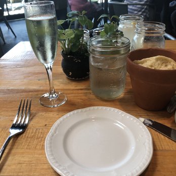 Terrain Cafe - Our table..fun water glasses - New American Near Me - Westport, Connecticut Terrain Cafe - Our table..fun water glasses - New American Near Me - Westport, Connecticut