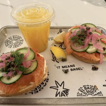 El Bagel - Lox Supreme Bagel & Orange Juice. $28 - Bagels Near Me - Las Vegas, Nevada