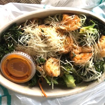 Bolay - Brandon - Thai shrimp Kale salad Ginger broccoli  Cilantro noodles  Parm cheese - New American Near Me - Brandon, Florida