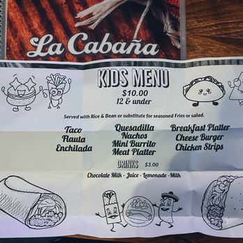 La Cabana De Suisun - Kids menu - Mexican Near Me - Suisun City, California La Cabana De Suisun - Kids menu - Mexican Near Me - Suisun City, California