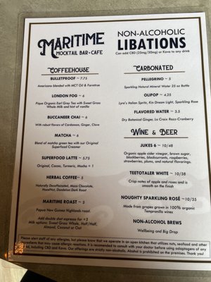 Menu photo 3 Maritime Mocktails Stonington, CT