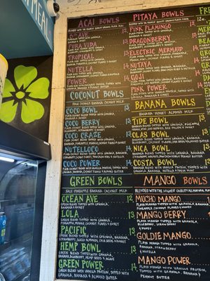 Menu photo 7 Playa Bowls Wesley Chapel, FL