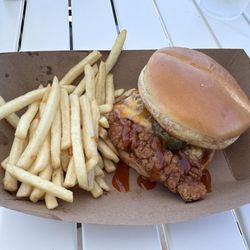 Uncle B’s Bar and Grill - Hot honey chicken sandwich
