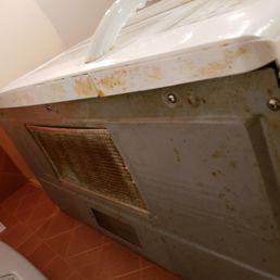 Nasty grease stains under microwave Nasty grease stains under microwave