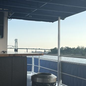 Cape Fear Riverboats - View from the seats on the top deck - Boat Charters Near Me - Wilmington, North Carolina Cape Fear Riverboats - View from the seats on the top deck - Boat Charters Near Me - Wilmington, North Carolina