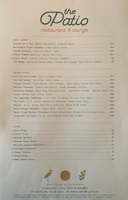 Menu photo 3 The Patio Restaurant & Lounge Quincy, IL Menu photo 3 The Patio Restaurant & Lounge Quincy, IL