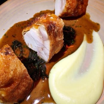 Spago - Smoked Jidori Chicken Breast and Leg, Wild Mushrooms, Yukon Potato Pureee - New American Near Me - Beverly Hills, California Spago - Smoked Jidori Chicken Breast and Leg, Wild Mushrooms, Yukon Potato Pureee - New American Near Me - Beverly Hills, California