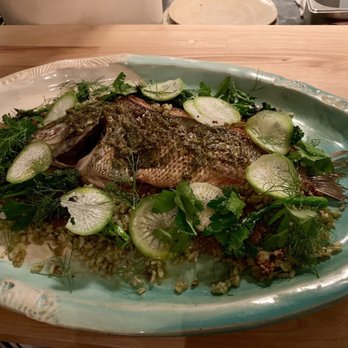 Oberlin - Whole roasted scup (fish of the day) - New American Near Me - Providence, Rhode Island Oberlin - Whole roasted scup (fish of the day) - New American Near Me - Providence, Rhode Island