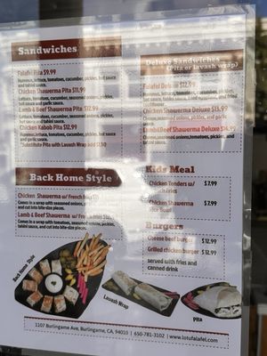 Menu photo 3 Lotus Falafel and Shawarma Burlingame, CA Menu photo 3 Lotus Falafel and Shawarma Burlingame, CA