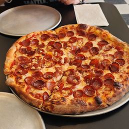 14" Double pepperoni with minced garlic. 14" Double pepperoni with minced garlic.