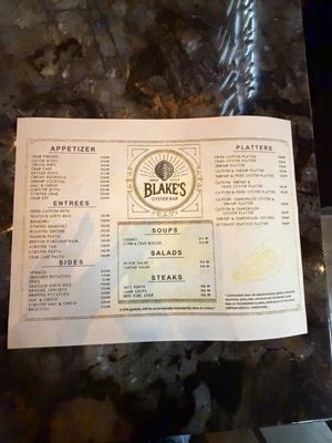 Menu photo 6 Blakes Oyster Bar Atlanta, GA