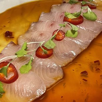 Eddie V's Prime Seafood - Yellowtail Sashimi - Seafood Near Me - Paramus, New Jersey Eddie V's Prime Seafood - Yellowtail Sashimi - Seafood Near Me - Paramus, New Jersey