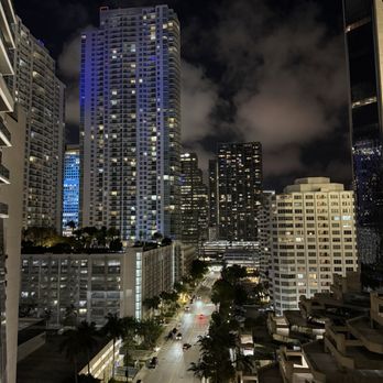 Hyatt Centric Brickell Miami - View from our balcony at night - Hotels Near Me - Miami, Florida Hyatt Centric Brickell Miami - View from our balcony at night - Hotels Near Me - Miami, Florida