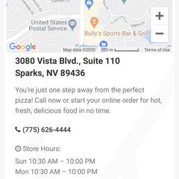 Pizza Guys - Address and hours of operation - Pizza Near Me - Sparks, Nevada