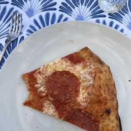 Pepperoni pizza.  Delish crust.  Just still out!