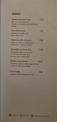 Menu photo 1 éLeBê Centro Porto, 13