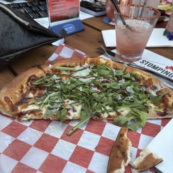 My Stomping Grounds - The "Meagan Pizza" 3 cheeses w/prosciutto and arugula and balsamic glaze - Music Venues Near Me - Haltom City, Texas My Stomping Grounds - The "Meagan Pizza" 3 cheeses w/prosciutto and arugula and balsamic glaze - Music Venues Near Me - Haltom City, Texas