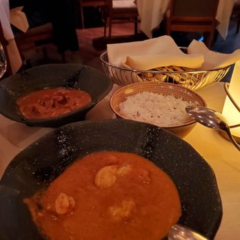 Junoon - Chicken Korma in the background. Monkfish in the foreground - Indian Near Me - New York, New York Junoon - Chicken Korma in the background. Monkfish in the foreground - Indian Near Me - New York, New York