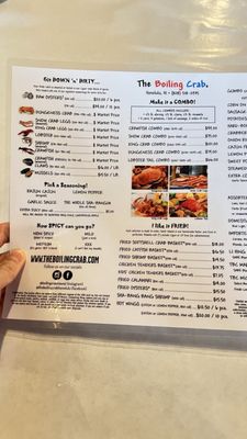 Menu photo 6 The Boiling Crab Honolulu, HI