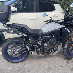 Barcelona Moto Rent - Yamaha Tracer 7!! I took this beauty all the way up to the Monserrat Monastery.