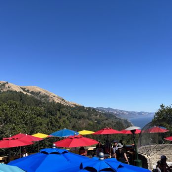 Nepenthe - View from the deck at Nepenthe - New American Near Me - Big Sur, California Nepenthe - View from the deck at Nepenthe - New American Near Me - Big Sur, California