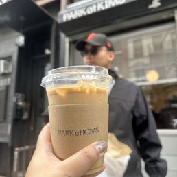 Ice latte w/ simple syrup