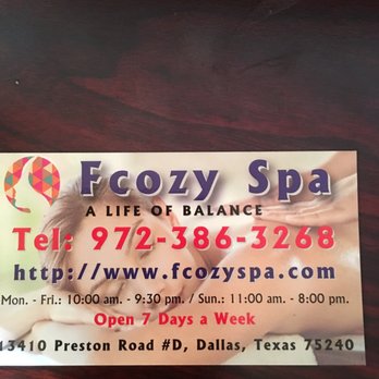 Fcozy Spa - Massage Therapy Near Me - Dallas, Texas