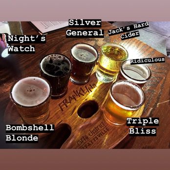 Franklins General Store - Flight of Beers - New American Near Me - Hyattsville, Maryland